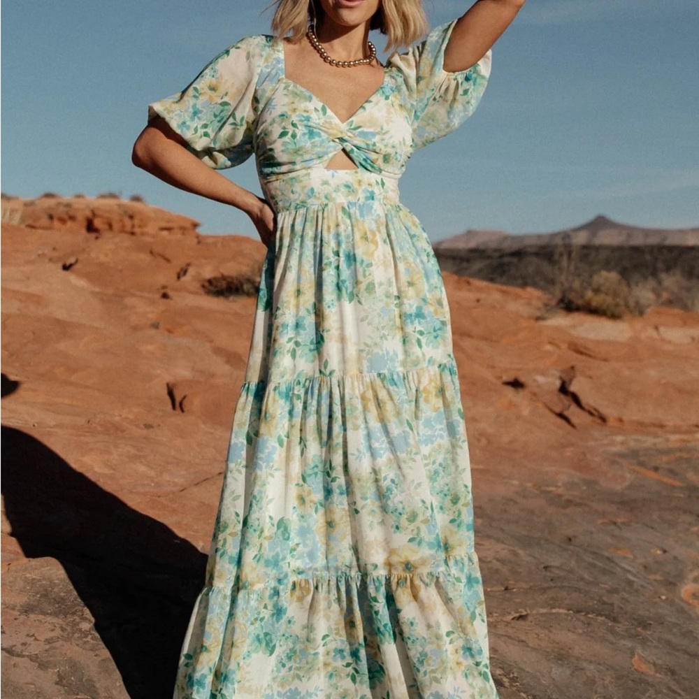 Maya Floral Garden Maxi Dress from Baltic Born. XS